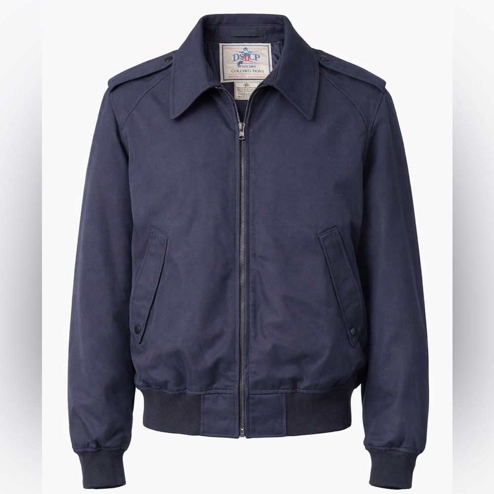 US Coast Guard DSCP Wings Bomber Jacket 46L Removable Liner Navy - Picture 1 of 9